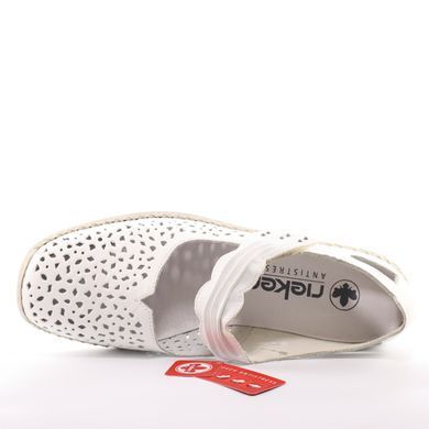 Фотография 5 Женские летние туфли с перфорацией RIEKER 41399-80 white