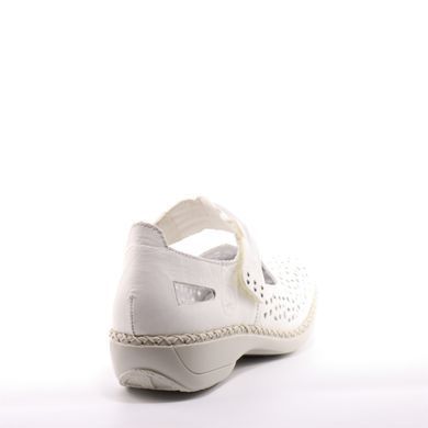 Фотография 4 Женские летние туфли с перфорацией RIEKER 41399-80 white