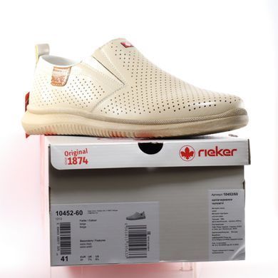 Фотография 7 Мужские летние туфли с перфорацией RIEKER 10452-60 beige