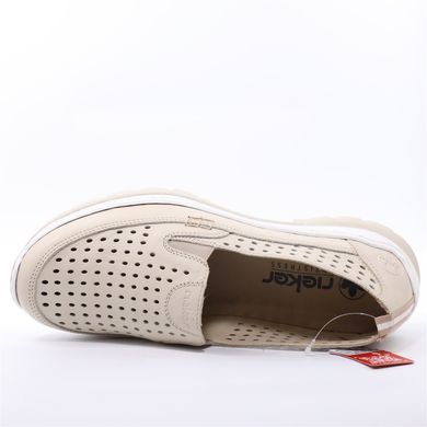 Фотография 5 Женские летние туфли с перфорацией RIEKER L32F4-60 beige