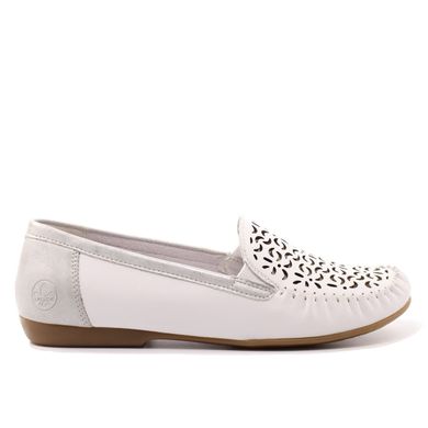 Фотографія 1 жіночі літні туфлі з перфорацією RIEKER L6350-80 white