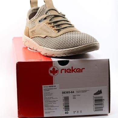 Фотография 8 Мужские летние туфли с перфорацией RIEKER 08365-64 beige