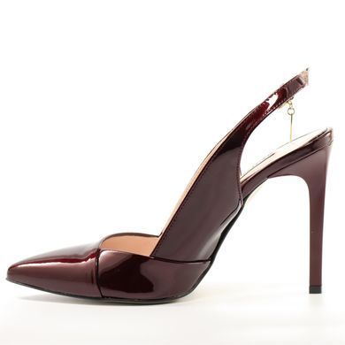 Фотография 3 Женские босоножки на высоком каблуке-шпильке BRAVO MODA 1412 bordo lakier metalik