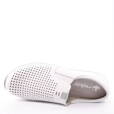 Фотография 5 женские летние туфли с перфорацией RIEKER N4546-80 white