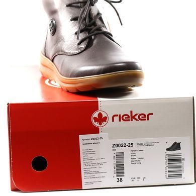 Фотография 7 Женские осенние ботинки RIEKER Z0022-25 brown