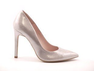 Фотография 1 Женские туфли на высоком каблуке шпильке BRAVO MODA 1254 laminat silver
