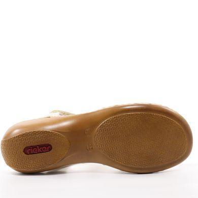 Фотографія 6 Жіночі босоніжки на низькому ходу RIEKER 65919-60 beige