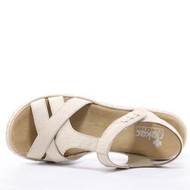 Фотографія 5 Жіночі босоніжки на низькому ходу RIEKER 65919-60 beige