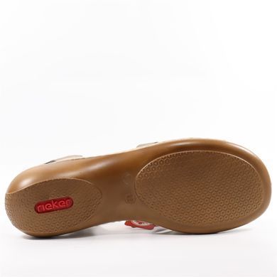 Фотографія 6 Жіночі босоніжки на низькому ходу RIEKER 65918-64 beige