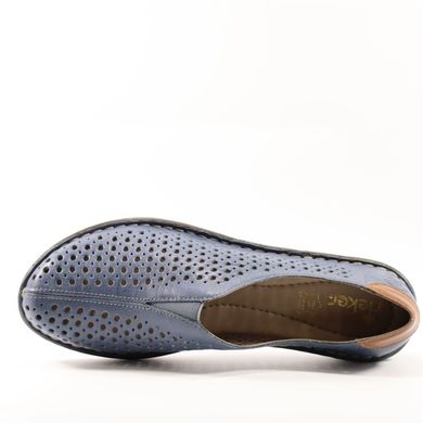 Фотография 5 женские летние туфли с перфорацией RIEKER 48457-12 blue