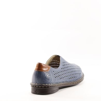 Фотография 4 женские летние туфли с перфорацией RIEKER 48457-12 blue