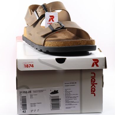 Фотографія 7 Чоловічі сандалії RIEKER 21152-25 brown