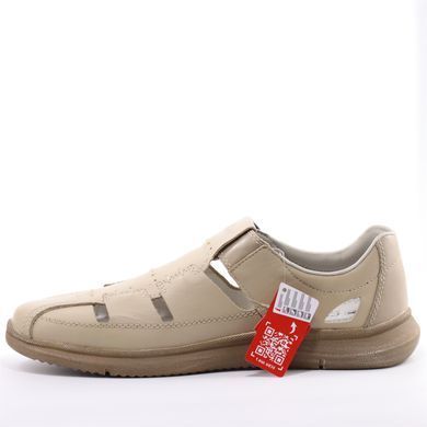 Фотография 3 Мужские летние туфли с перфорацией RIEKER 10453-60 beige