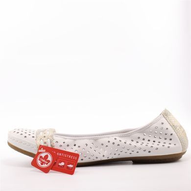 Фотография 3 Женские туфли балетки RIEKER 41430-81 white
