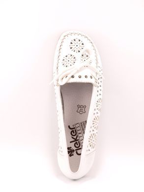 Фотография 5 Женские летние туфли с перфорацией RIEKER L6396-80 white