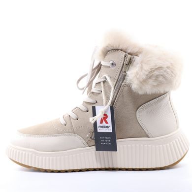 Фотография 4 Женские зимние ботинки RIEKER W1773-62 beige