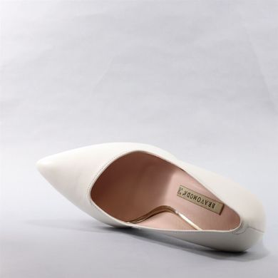 Фотография 6 Женские туфли на высоком каблуке шпильке BRAVO MODA 1370 white skora