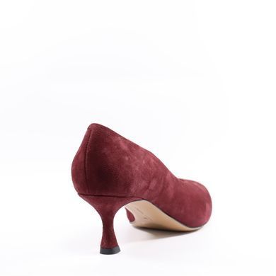 Фотографія 4 Жіночі туфлі на низьких підборах BRAVO MODA 0403 bordo zamsz