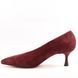 Жіночі туфлі на низьких підборах BRAVO MODA 0403 bordo zamsz фото 3 mini