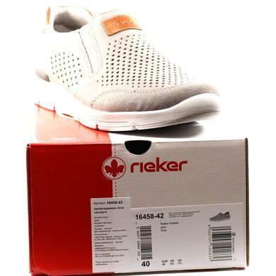 Фотография 7 Мужские летние туфли с перфорацией RIEKER 16458-42 grey