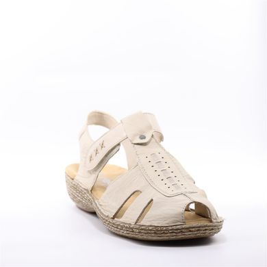 Фотография 2 Женские босоножки на низком ходу RIEKER 658B3-60 beige