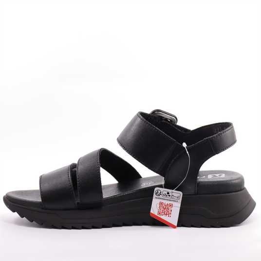 RIEKER W2950-00 black: Жіночі босоніжки на танкетці - 2 625 грн