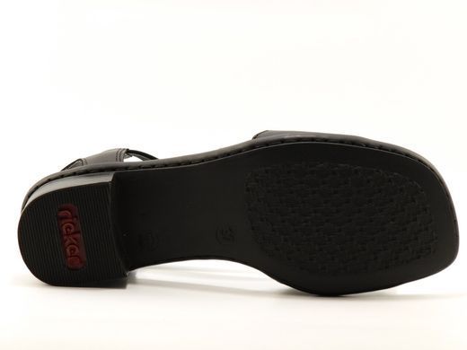 Фотография 6 Женские босоножки на низком каблуке RIEKER 62662-01 black