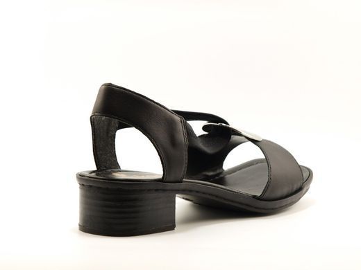 Фотография 4 Женские босоножки на низком каблуке RIEKER 62662-01 black