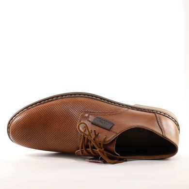 Фотографія 5 Чоловічі літні туфлі з перфорацією RIEKER 13439-26 brown