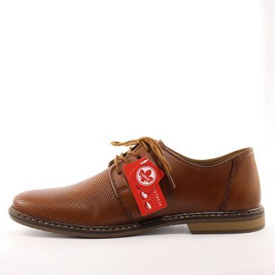 Фотографія 3 Чоловічі літні туфлі з перфорацією RIEKER 13439-26 brown