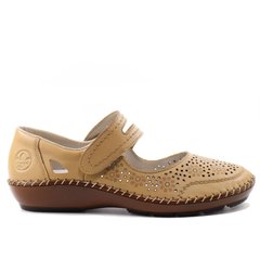 Фотографія 1 жіночі літні туфлі з перфорацією RIEKER 44875-60 beige