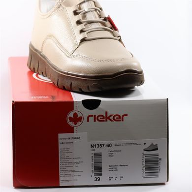 Фотографія 8 Жіночі туфлі RIEKER N1357-60 beige