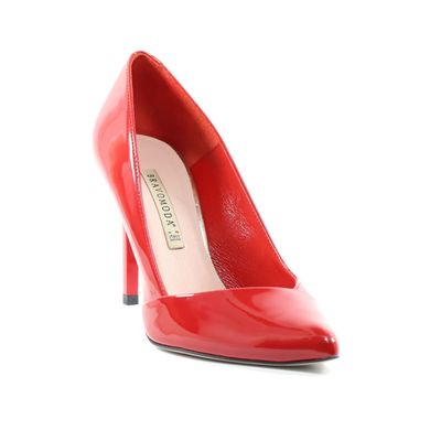 Фотографія 2 жіночі туфлі на високих підборах шпильці BRAVO MODA 1332 red lakier