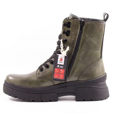 Фотография 4 Полусапоги осенние женские RIEKER W0371-52 green