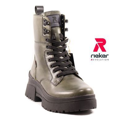 Фотография 2 Полусапоги осенние женские RIEKER W0371-52 green