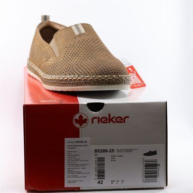 Фотография 7 Мужские летние туфли с перфорацией RIEKER B5286-25 brown