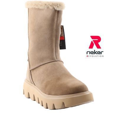 Фотография 2 Зимние женские полусапоги RIEKER W2072-64 beige