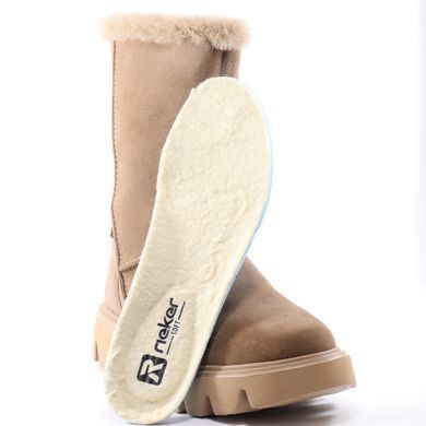 Фотография 3 Зимние женские полусапоги RIEKER W2072-64 beige