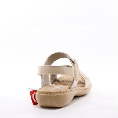 Фотография 3 Женские босоножки на низком ходу RIEKER 61854-62 beige