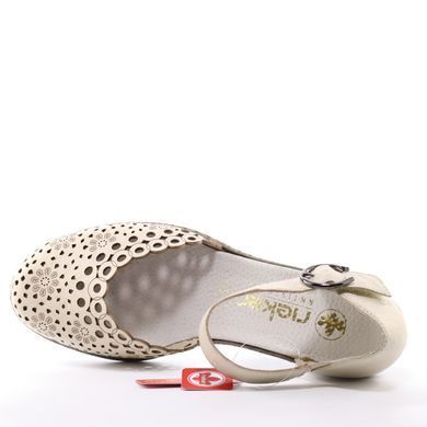 Фотография 5 Женские летние туфли с перфорацией RIEKER 40902-60 beige