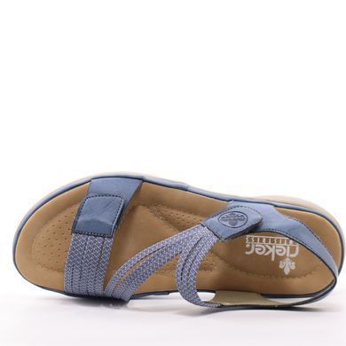 Фотография 5 Женские босоножки на низком ходу RIEKER 64870-14 blue