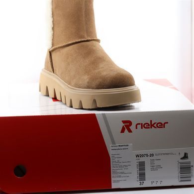 Фотография 7 Зимние женские полусапоги RIEKER W2075-20 brown