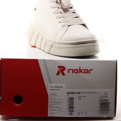 Фотографія 8 Жіночі осінні черевики RIEKER W2661-80 white