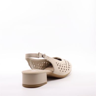 Фотографія 4 Жіночі босоніжки на низьких підборах RIEKER 43457-60 beige