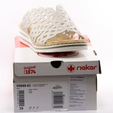 Фотография 7 Пантолеты женские (шлёпанцы) RIEKER V0689-63 beige