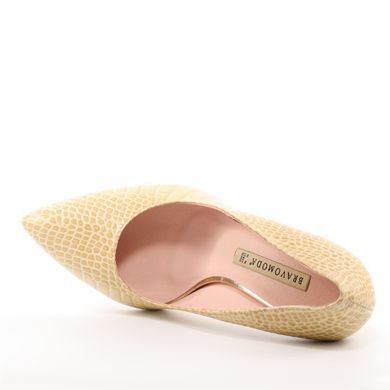 Фотография 5 Женские туфли на высоком каблуке шпильке BRAVO MODA 1373 croco beige