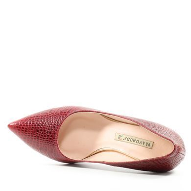 Фотография 5 Женские туфли на высоком каблуке шпильке BRAVO MODA 1679 croco bordo