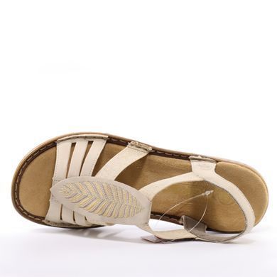 Фотографія 5 Жіночі босоніжки на низькому ходу RIEKER 608C0-62 beige
