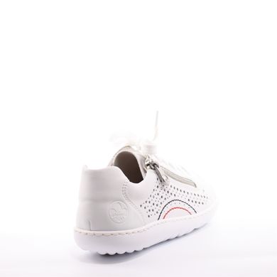Фотография 5 женские летние туфли с перфорацией RIEKER 52824-80 white
