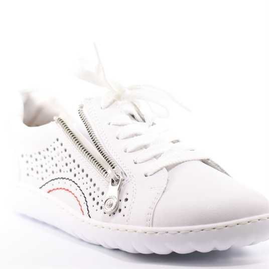 RIEKER 52824-80 white: Женские летние туфли с перфорацией - 3 550